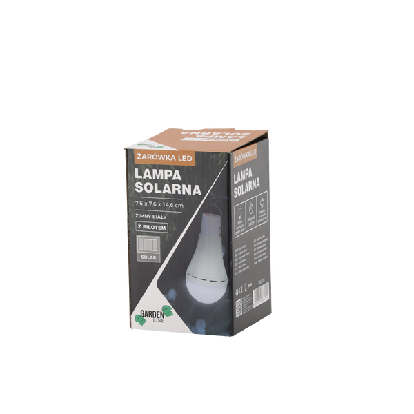 SOLÁRNÍ LAMPA 7,6 x 7,6 x 14,6 CM LED ŽÁROVKA STUDENÁ BÍLÁ *6155