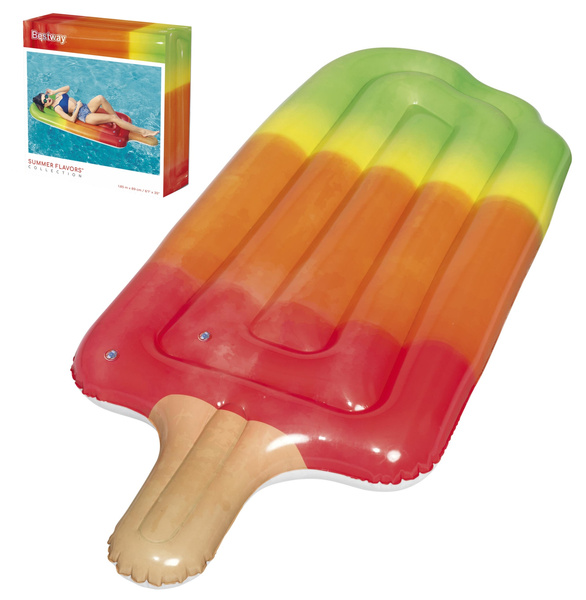 MATERAC PLAŻOWY DMUCHANY 185 x 89 cm LÓD NA PATYKU *4550