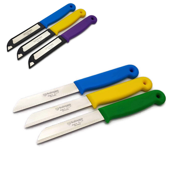 SOLINGEN KNIFE 9 CM SERRATED WITH COVER