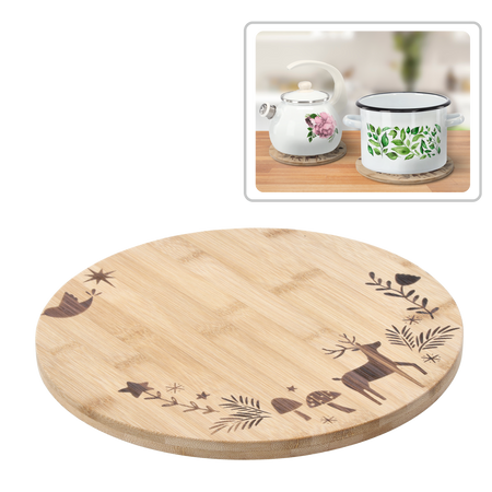 CHRISTMAS BAMBOO CUTTING BOARD 28X1,5 CM