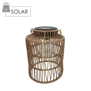 LAMPION SOLARNY BRĄZOWY 20 CM LED *5993