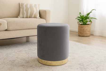 PUFA ROTUNDĂ 28 X 42 CM GRI ÎNTUNECAT *4279