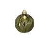 SET OF 6 GLOSSY BAUBLES 6 CM OLIVE/COPPER/GRAPHITE