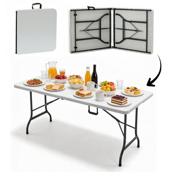 MASĂ TURISTICĂ/DE CATERING PLIABILĂ 180 x 75 x 72 CM *2521