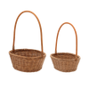 ZESTAW 2 KOSZYKÓW RATTANOWYCH Z UCHWYTEM – NATURALNY