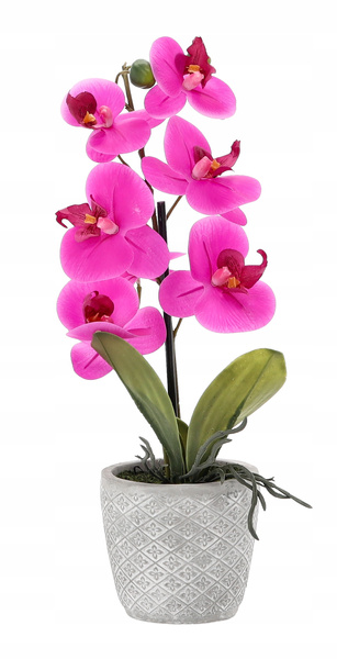 UMELÝ KVET - RÚŽOVÝ ORCHIDEJ 35 CM bal= 4 ks *4788