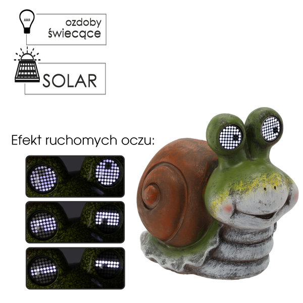 SNAIL WITH BLINKING SOLAR EYES