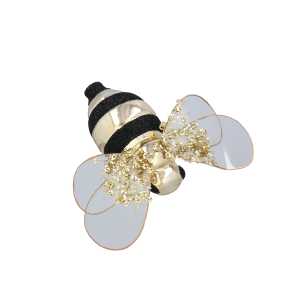 CHRISTMAS GLASS DECORATION - BEE 10,6 x 9 x 3,1 CM