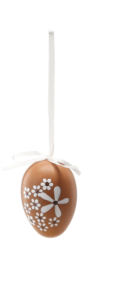 SET OF 6 EASTER EGGS 6 CM WITH HANGING LOOP COLOR MIX