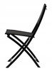 SET DE MOBILIER PENTRU BALKON - MASA ROTUNDĂ + 2 ȘEZLONGURI FOLDABLE - NEGRU *6643