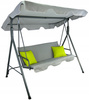 SWING GARDEN A-TYPE 170 X 118 X 153 CM GRAY WITH LIME PILLOWS AND CUP HOLDERS