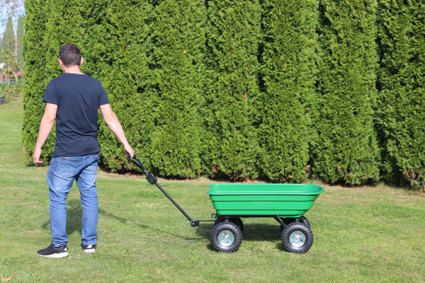 WÓZEK OGRODOWY DWUFUNKCYJNY ZIELONY