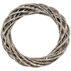WICKER WREATH 35 CM WHITE / GRAY