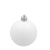 SET OF 16 BAUBLES 6 CM WHITE