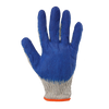 SET OF 10 GARDEN GLOVES RED/BLUE LATEX COATED