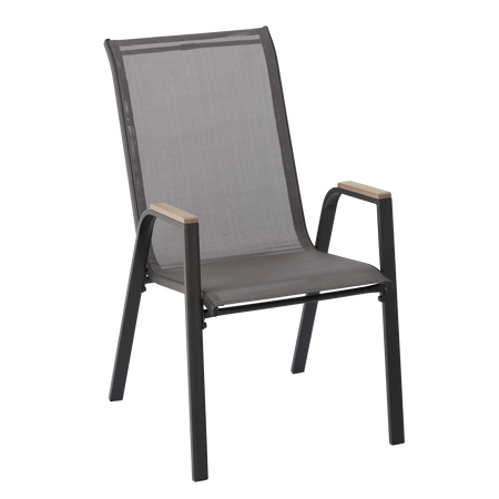OCELOVÁ ZÁHRADNÁ STOLIČKA KD POLYWOOD 72,5 x 54 x 92,5 CM ŠEDÁ *9521