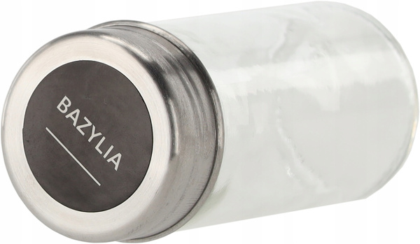 PRZYPRAWNIK OKRĄGŁY 18 x 33 CM Z RĄCZKĄ 16 SŁOICZKÓW BAMBUSOWO-SREBRNY *9172