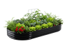 GRZĄDKA WARZYWNO-KWIATOWA 240 X 120 X 30 CM OWALNA ANTRACYT