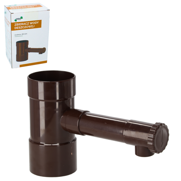 RAINWATER COLLECTOR BROWN 80 MM