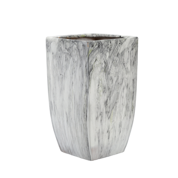 KERAMICKÁ OBJÍMKA NA KÔŠ 32,5 x 32,5 x 56 CM MARMOROVÝ EFEKT *5740