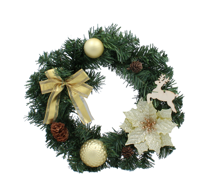 CHRISTMAS WREATH 30 CM GOLD