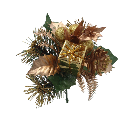 CHRISTMAS DECORATIVE BRANCH 18 CM GOLD