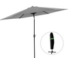 PARASOL OGRODOWY 3 M SZARY Z POKROWCEM