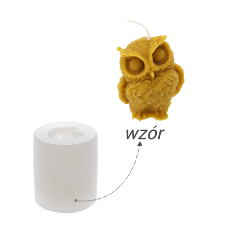 Silicone mold for candles owl