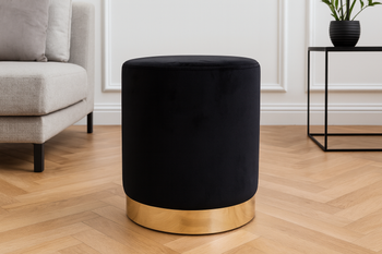 ROUND POUF 28 X 42 CM BLACK