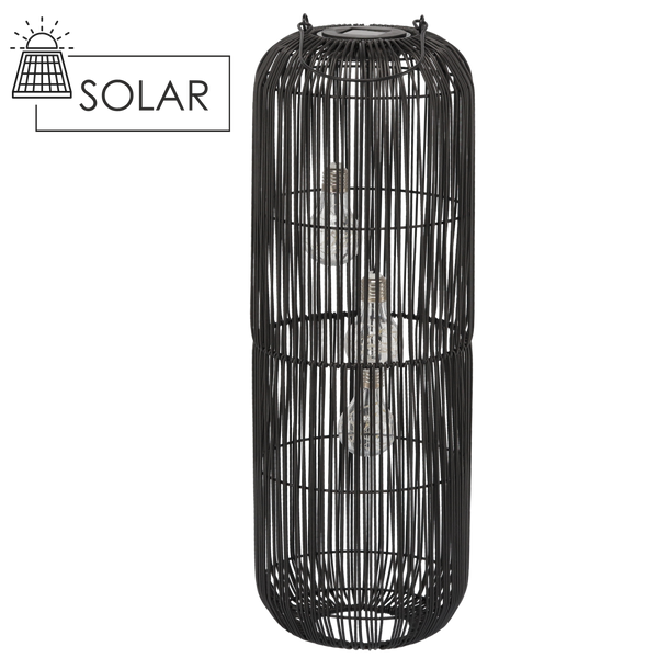 LANTERNĂ SOLARĂ NEAGRĂ 62 CM *8907