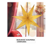 PAPER DECORATIVE STAR 60 CM WHITE-GOLD