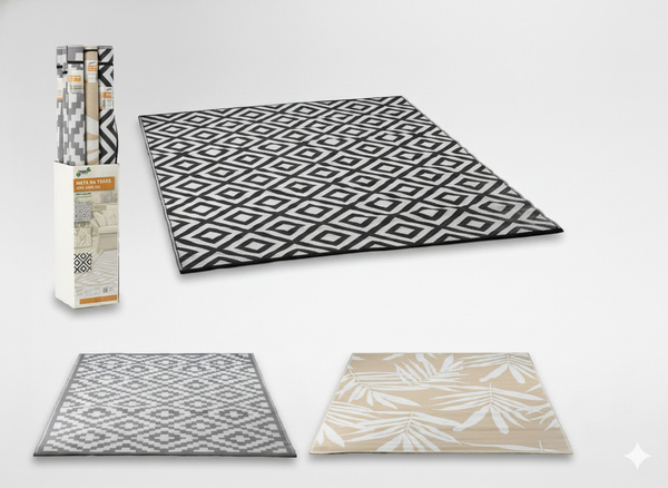 MATA NA TARAS 180 X 240 CM MIX WZORÓW disp=9szt