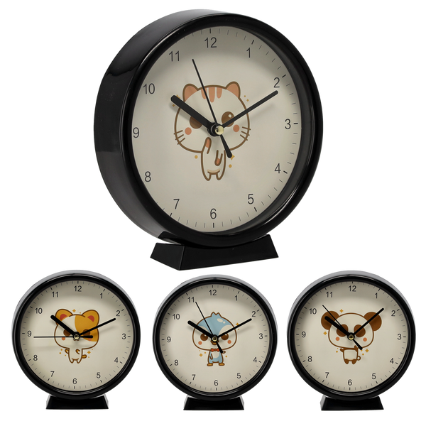 ZEGAR WISZĄCY DZIECIĘCY OKRĄGŁY 15 x 15 x 3,5 CM MIX 4 WZORÓW *4610
