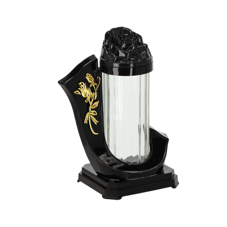 LANTERN 26CM ZGM FUNDĂ ROSE NEGRU ARGINTIU/INTOARCERE=6BUC*7920