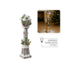 CHRISTMAS WOODEN LED LANTERN WITH STARS 13 x 13 x 60 CM
