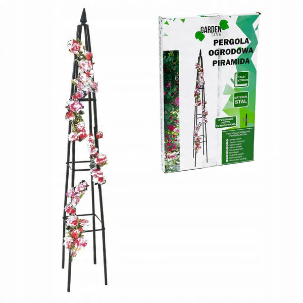 PERGOLĂ DE GRĂDINĂ PIRAMIDĂ 31 x 31 x 200 CM (+ ANCORE) *0293