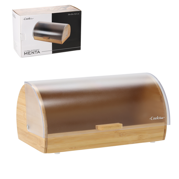 BREAD BOX MENTA - BAMBOO WITH PS COVER 38 x 28 x 18,5 CM