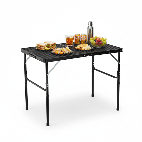 MASA TURISTICĂ FOLDABLE NEAGRĂ 90 x 60 x 40/70 CM *8425