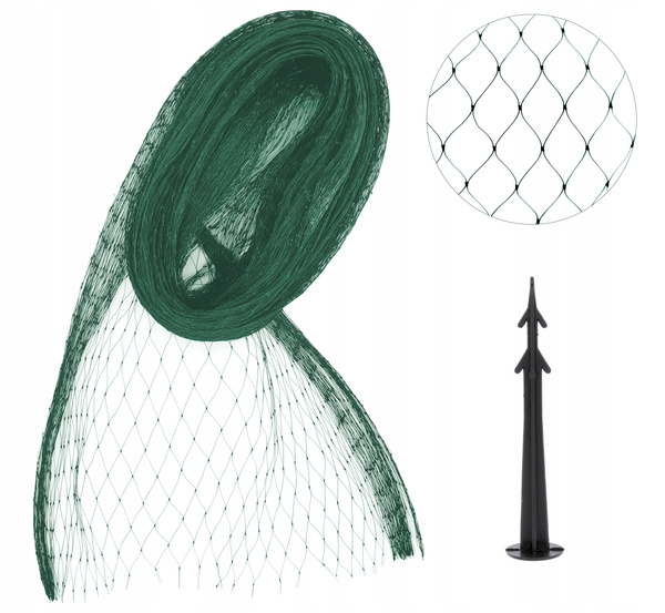 Garden securing mesh 4x10m (30g/m2) + 6 plastic pins