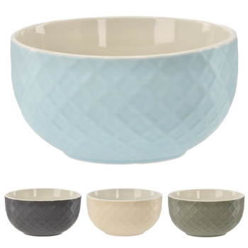 PORCELAIN BOWL 550 ML "KARO" PACK=4PCS