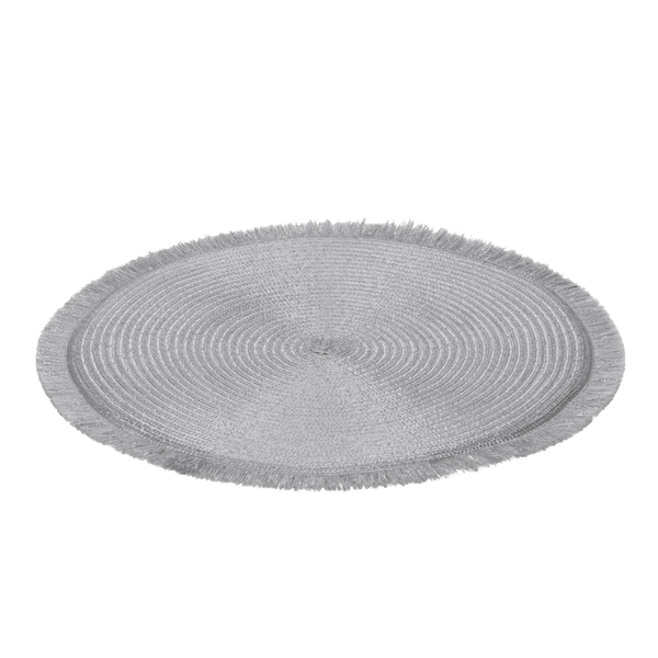 MATA STOŁOWA Z TKANINY 35CM SREBRNA*8646