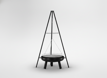 ADJUSTABLE HANGING GRILL ON TRIPOD 64,5 x 64,5 x 150 CM