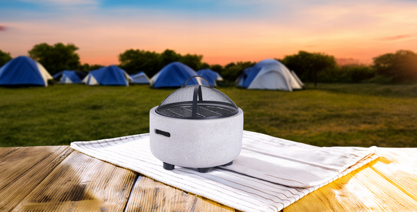 OHNIŠTĚ NA ZAHRADĚ S KRYTEM A HRÁBĚM 43 x 43 x 38.5 CM *0124