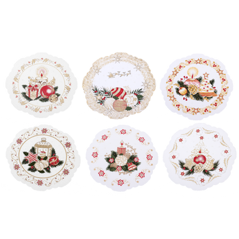 obrúsok 28 cm Vianočné balenie 6 kusov *4105