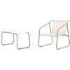 GARDEN FURNITURE SET - SOFA, 2 CHAIRS, TABLE - BEIGE
