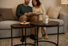 NESTING TABLE SET OF TWO MARBLE