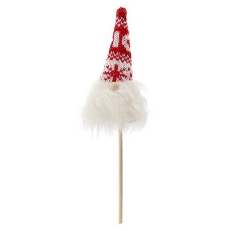 CHRISTMAS GNOME ON A STICK 7 x 3 x 24 CM MIX COLORS
