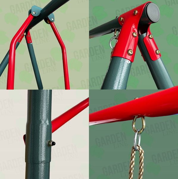 FOUR-SEATER GARDEN SWING 290 x 180 x 200 CM