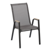 OCELOVÁ ZÁHRADNÁ STOLIČKA KD POLYWOOD 72,5 x 54 x 92,5 CM ŠEDÁ *9521