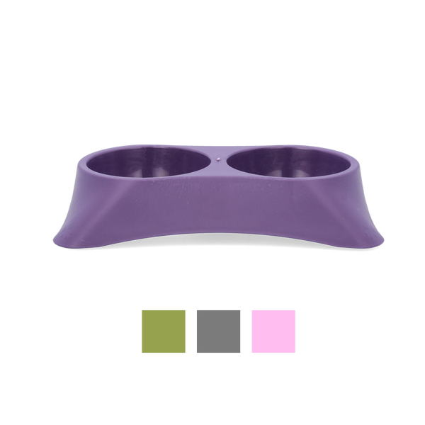 DOUBLE PET BOWL FOR DOG OR CAT 2 X 0.25L
